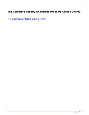 the complete shopify aliexpress dropship course download