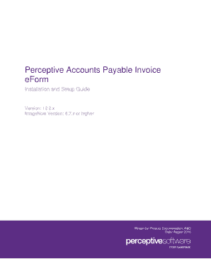 Perceptive Accounts Payable Invoice eForm Installation and Setup Guide