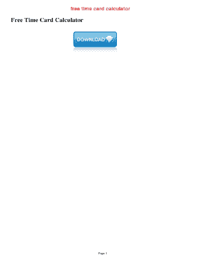 Fillable Online Free Time Card Calculator. Free Time Card CalculatorPDF ...