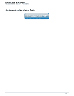 Fillable Online Business Event Invitation Letter. Business Event