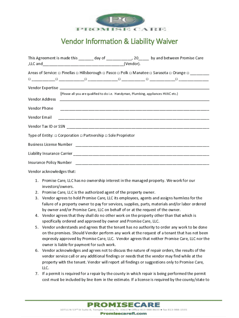 fl vendor agreement information Preview on Page 1