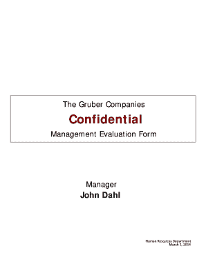Managerment, Supervisor, and Confidential Evaluation Form - Human Resources - Ohlone College