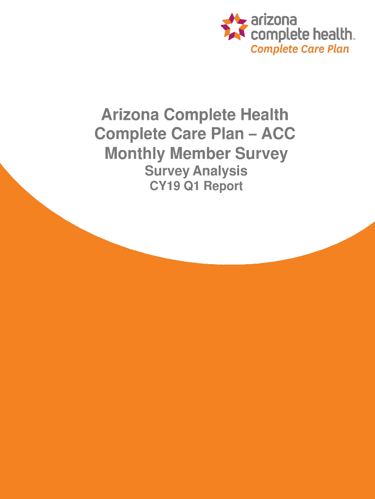 Fillable Online Arizona Complete Health Complete Care Plan Monthly