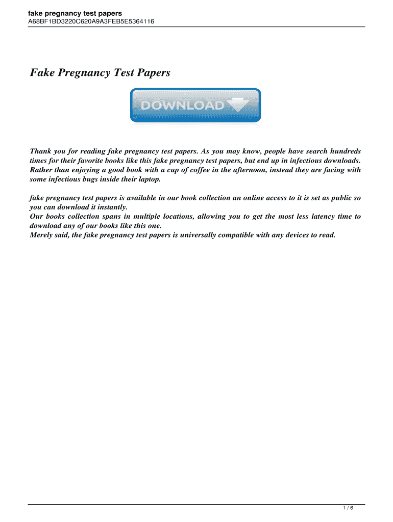 fake pregnancy test papers Preview on Page 1