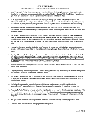 Temporary No Parking signs must be a