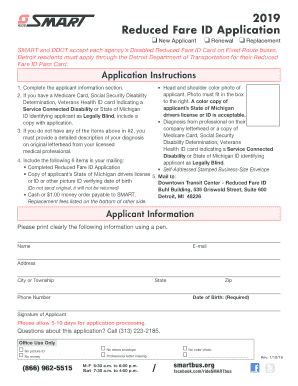 2019 Disabled ID Application