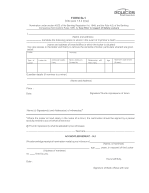 Fillable Online FORM SL1 - HDFC Bank Fax Email Print - PDFfiller