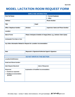 MODEL LACTATION ROOM REQUEST FORM - jacksonlewis.com