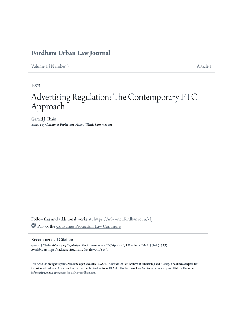 Fillable Online ir fordham Used Motor Vehicle Trade Regulation Rule Federal Trade