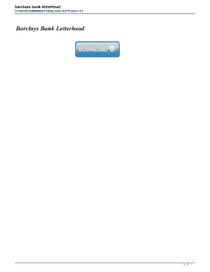 Barclays bank letterhead