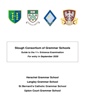 Slough Consortium of Grammar Schools Admissions September ...