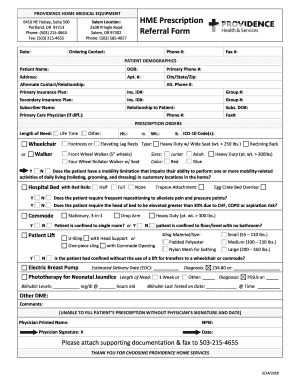 Fillable Online oregon providence Referral Rx Template - Core.dotx Fax ...