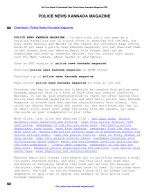 Get Free Read &amp; Download Files Police News Kannada Magazine PDF