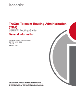 TRA LERG Routing Guide - General Info