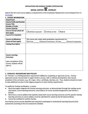 SOCIAL JUSTICE OVERLAY - csueastbay.edu