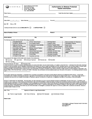 Centra Release of Information