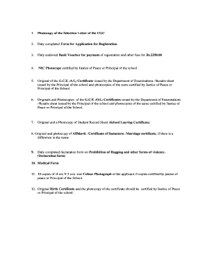 selection letter ugc