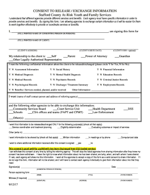 Fillable Online CONSENT TO RELEASE / EXCHANGE INFORMATION Fax Email ...