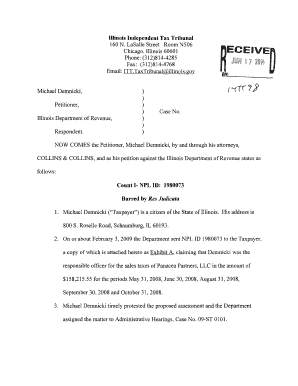 Illinois Independent Tax Tribunal - Illinois Tax Tribunal - Illinois.gov