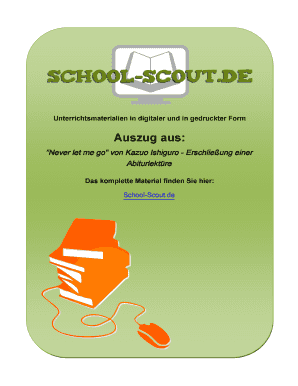 'Never let me go ' von Kazuo Ishiguro - Erschlieung einer ...