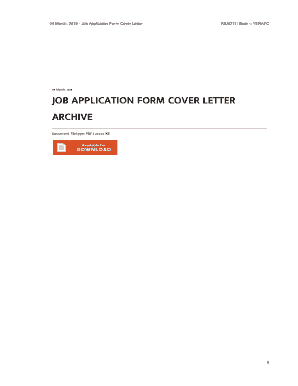Cover Letter For Online Job Application from www.pdffiller.com
