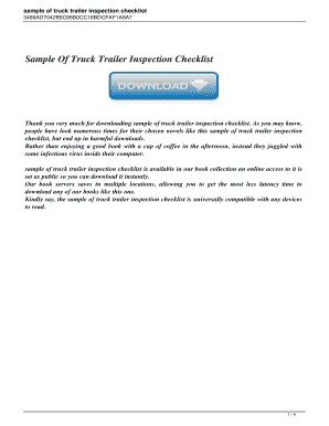 truck and trailer inspection checklist pdf