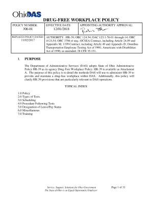 DRUG-FREE WORKPLACE POLICY - das.ohio.gov