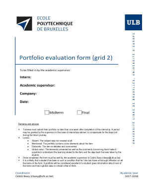 Portfolio evaluation form (grid 2) - bapp.ulb.ac.be