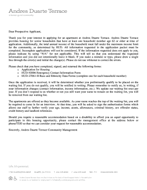 Thank you for your interest in applying for an apartment at Andres Duarte Terrace