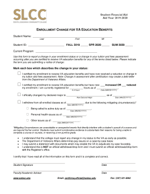 Fillable Online Use this form to report a change in your enrollment ...