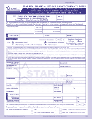 Proposal form no.