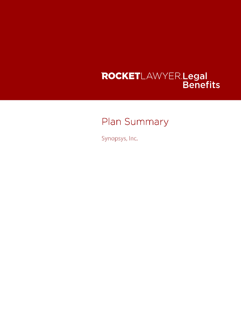 Fillable Online Rocket Lawyer Legal Benefits Plan Summary Fax Email