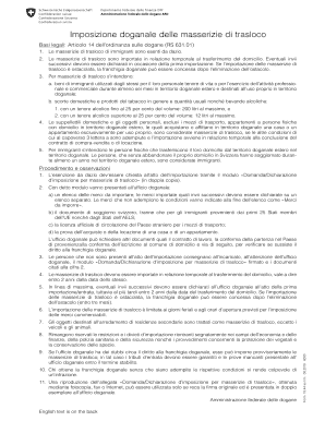 Imposizione doganale delle masserizie di trasloco - Startseite