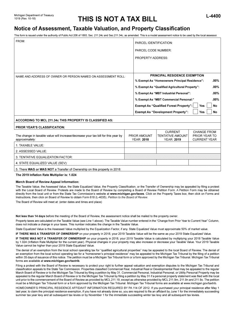 form 1019 Preview on Page 1