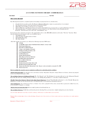 OneSite RealPage Accounting Month End Checklist