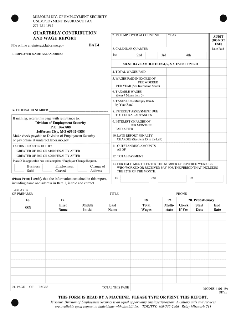 missouri division of employment security Preview on Page 1.