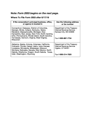 Fillable Online Note: Form 2553 begins on the next page Fax Email Print ...