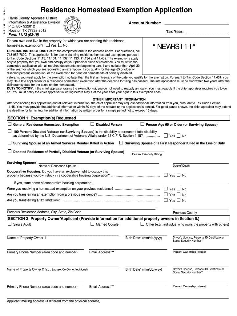 Harris County 2024 Rendition Forms Irma Patience