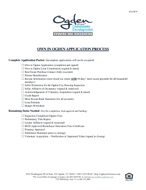 OWN IN OGDEN APPLICATION PROCESS