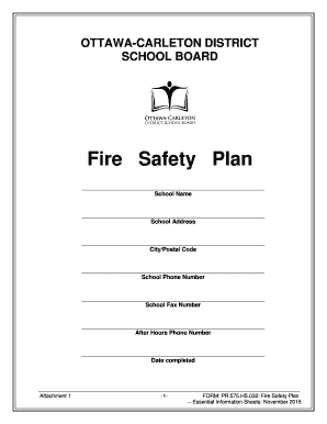 Ottawa-Carleton Fire Safety Plan