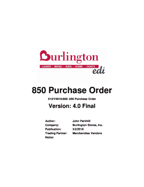 850 Purchase Order - burlington.com