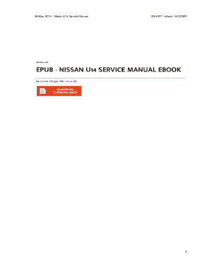 Nissan/INFINITI Updated Manuals To Electronic Service Manual (ESM) - Fill and Sign Printable ...