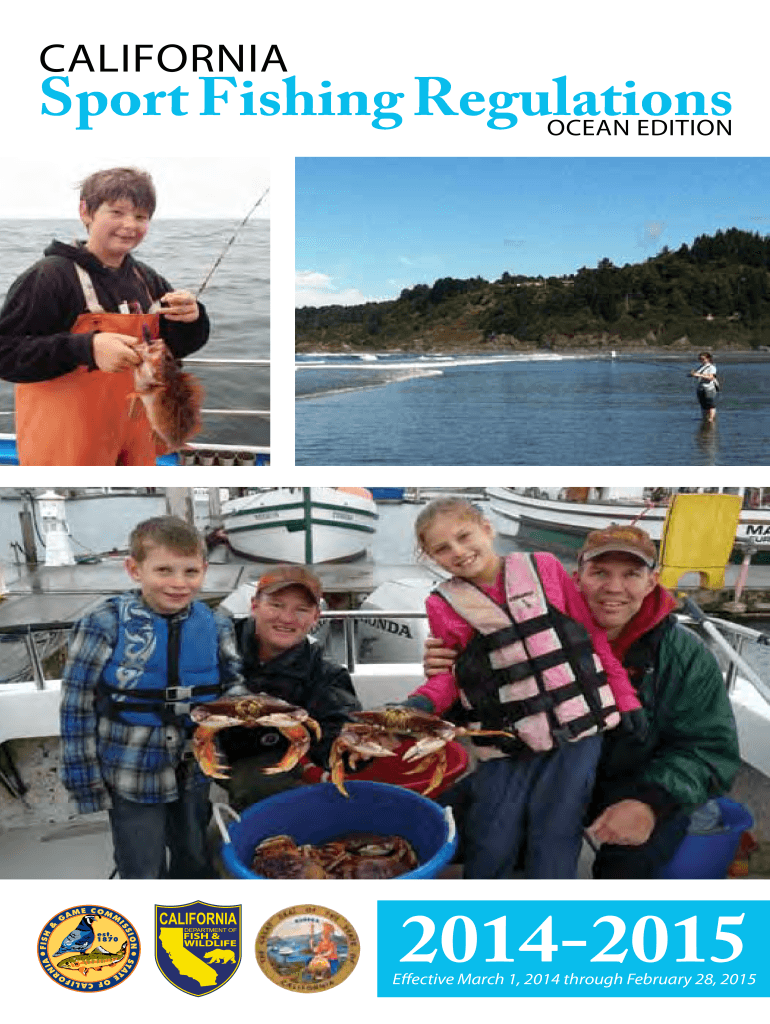 Fillable Online Ocean Sport Fishing Regulations California Department