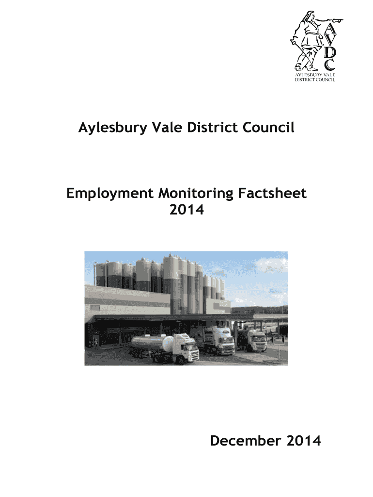 Fillable Online Aylesbury Vale District Council Employment Monitoring