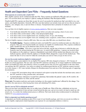 Health and Dependent Care FSA FAQ