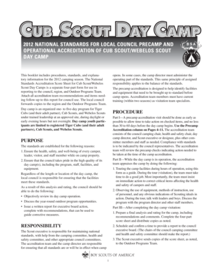 2012 Cub Scout Day Camp Accreditation Standards