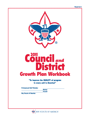 Reset form Council and District 2011 Growth Plan Workbook To improve the QUALITY of program in every unit in America