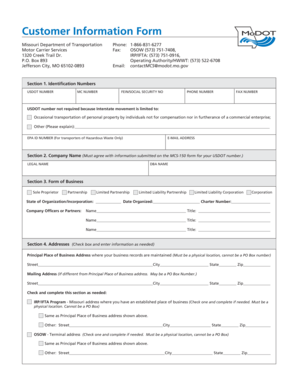 Missouri Motor Carrier Services Application