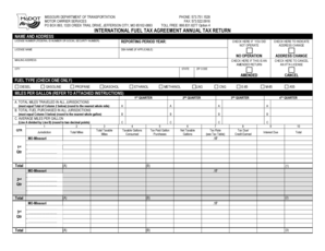 Missouri IFTA Annual Tax Return