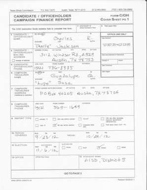 Texas Campaign Finance Report